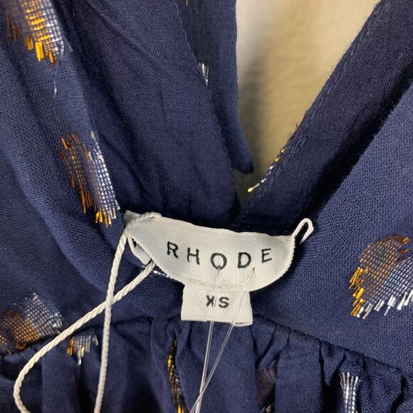 NWT A.L.C. Rhode Leela Dress Tiered Midi Dress with Metallic Hearts Size XS - Picture 7 of 7